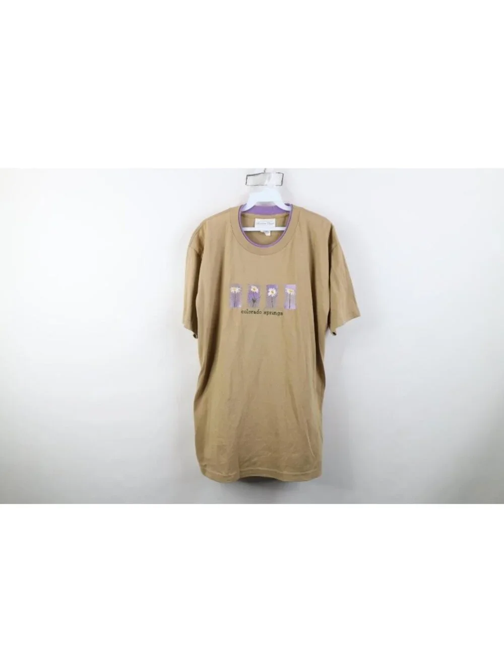 Vintage 90s Streetwear Womens Large Colorado Springs Flower Layered T-Shirt